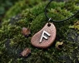 Rune Ansuz in Bronze und Silber